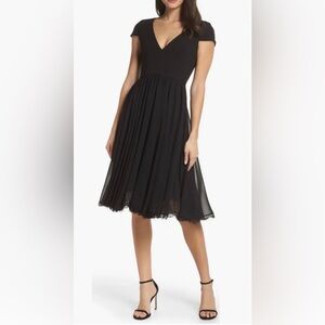 Dress the Population Corey Chiffon Fit & Flare Cocktail Dress